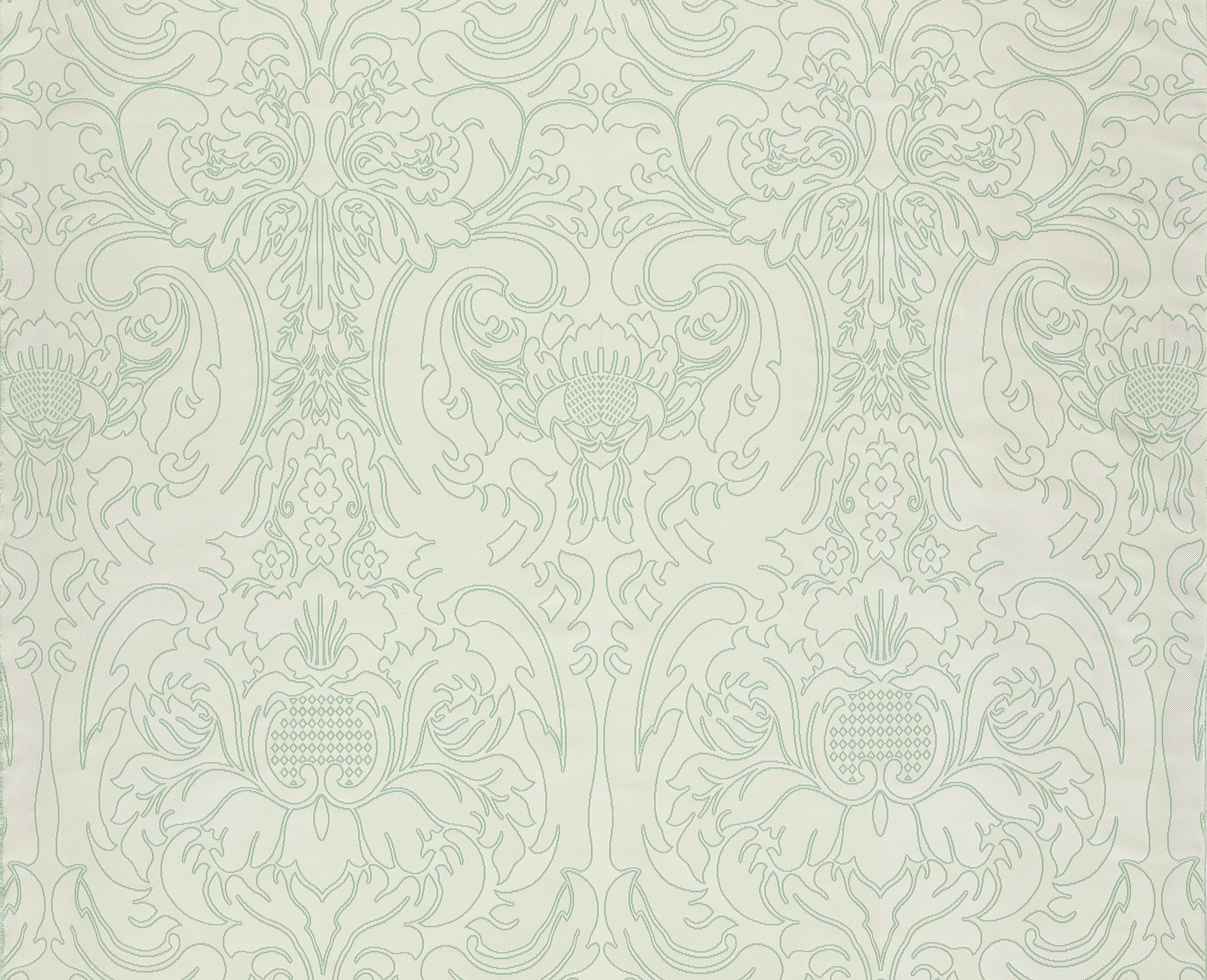 Embroidered french damask  - Laize: 134 cm / 52,75 inch