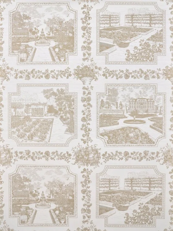 Wallpapers Les quatre potagers-TRAVERTIN-FP284001 Pierre Frey