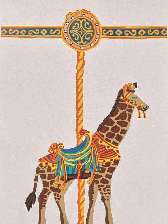 Fabrics La girafe du carrousel-MULTICOLORE-F4071001 Pierre Frey