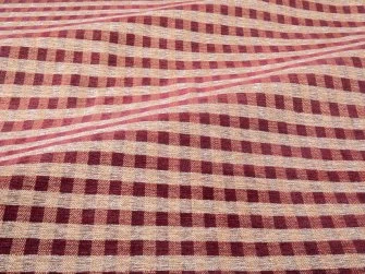 Ticking check chenille