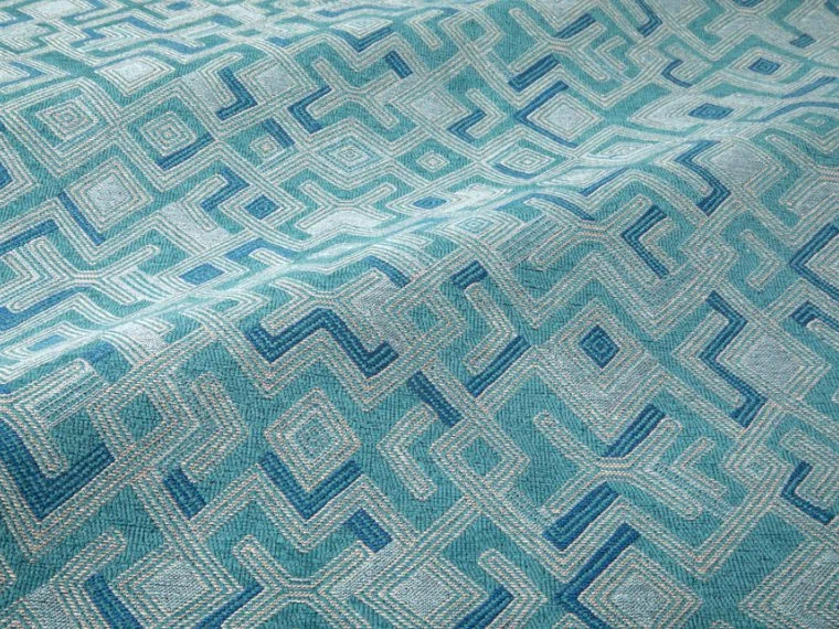 Tissus African geo-Teal-T0787002 Pierre Frey