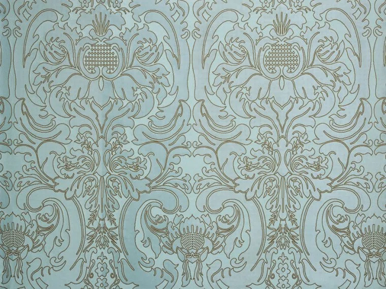 Tissus Embroidered french damask-Kiwi-T0718003 Pierre Frey