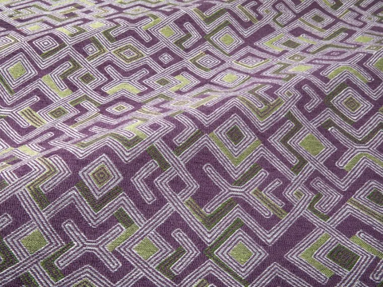 Fabrics African geo-Aubergine-T0787001 Pierre Frey