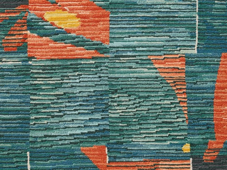 Carpets and rugs Plissé plumes-TURQUOISE-FT533001 Pierre Frey