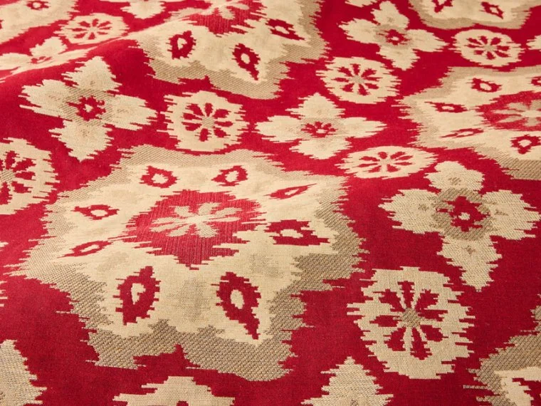 Tissus Floral tile-Ogee red-T0730001 Pierre Frey