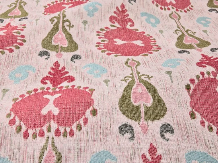 Tissus Distressed damask-Kenya red-T0739002 Pierre Frey
