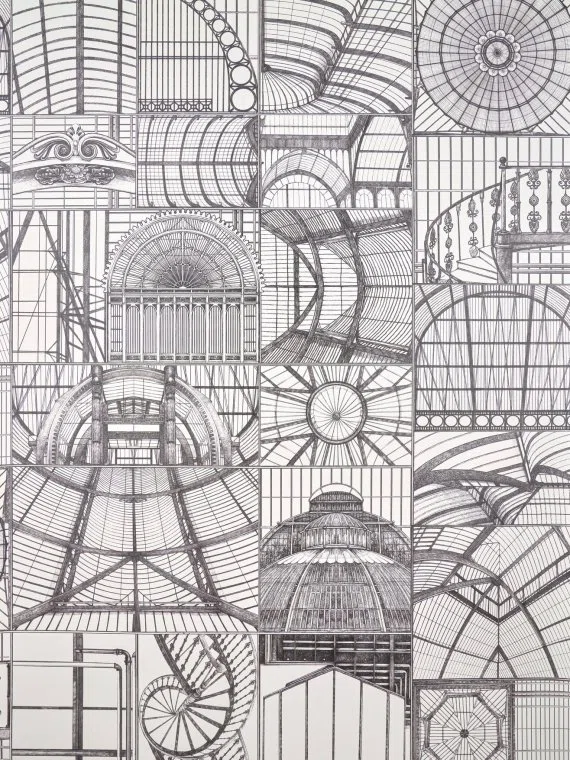 Papiers peints Sous la verriere-FUSAIN-FP267002 Pierre Frey