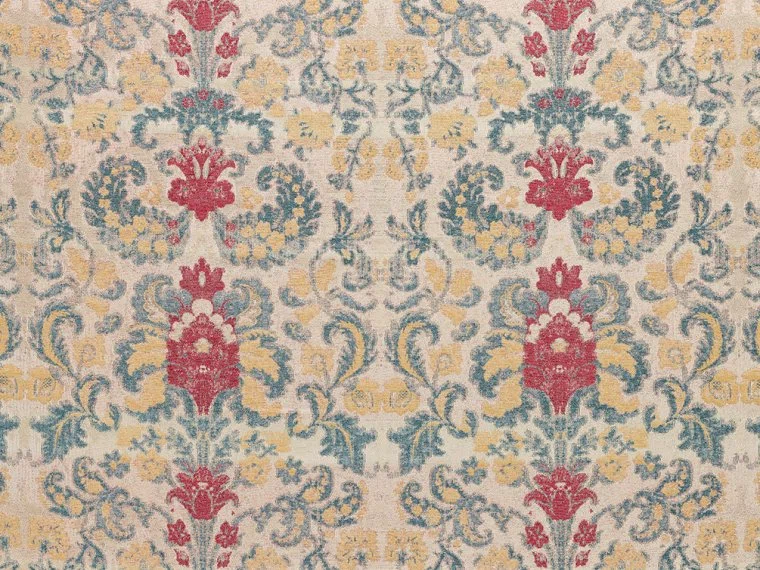 Tissus Royal court damask-Seablue-T0710002 Pierre Frey