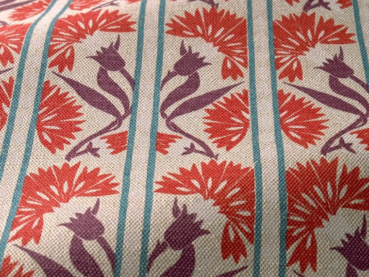 Fabrics Carnation stripe-Tomato-T0617002 Pierre Frey