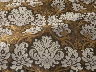 Leaf scroll damask
