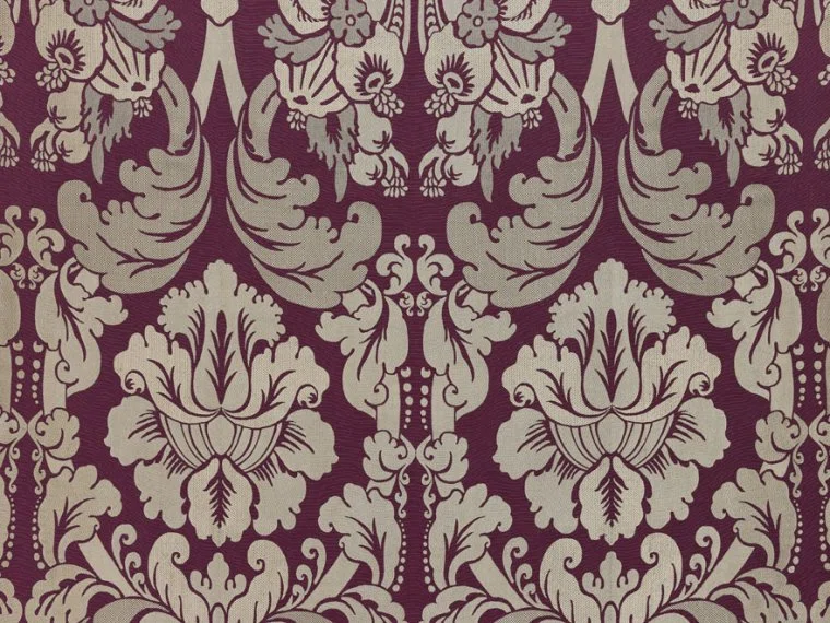Fabrics Funky damask-Prune-T0696001 Pierre Frey